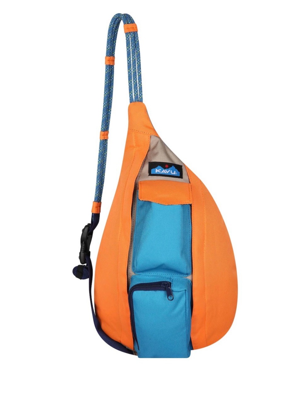 KAVU Orange & Blue Rope Sling Bag